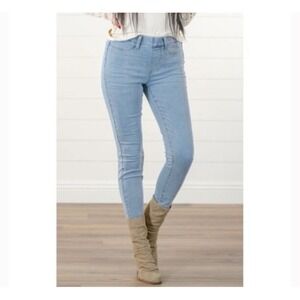 Judy Blue Skinny Fit Pull On High Rise Light Blue Jeans 88254‎ Women's 11/30